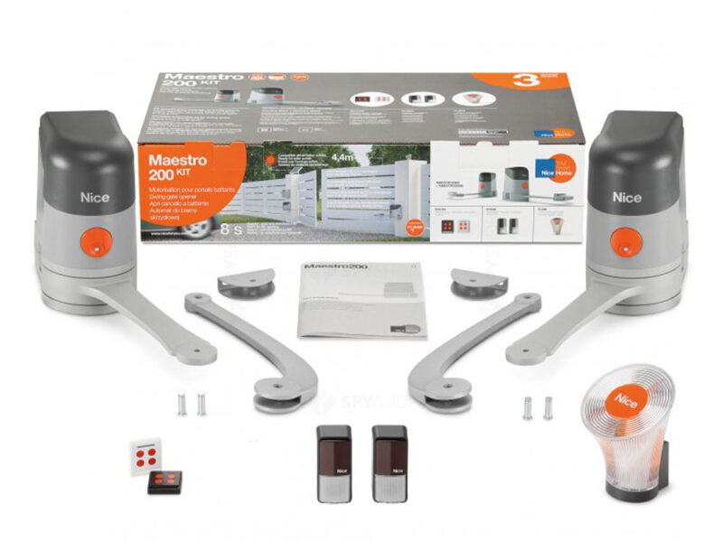 Kit automatizare poarta batanta Nice Home MAESTRO200, 250 Kg, 2.2 m/canat, 24 V